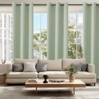 Blackout Curtains for Bedroom, 42 x 84 Inches Long, Seafoam Green | Thermal - Image 2