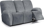 ANARACHON Leather Look Recliner Couch Cover, 8-Pieces Stretch Recliner Sofa by ANARACHON