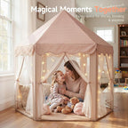 Monobeach Princess Play Tent for Girls: Brown Large Kids Castle Playhouse - Image 7