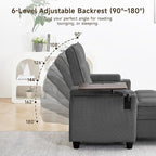 oaaktu Single Modern Comfy Upholstered Chaise Lounge Sofa Chair - Image 4