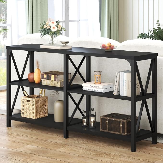 LVB Black Console Table, Modern Entryway Table - Image 4