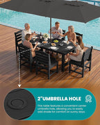 SERWALL Patio Dining Sets for 10 Person, HDPE Dining Set - Image 5