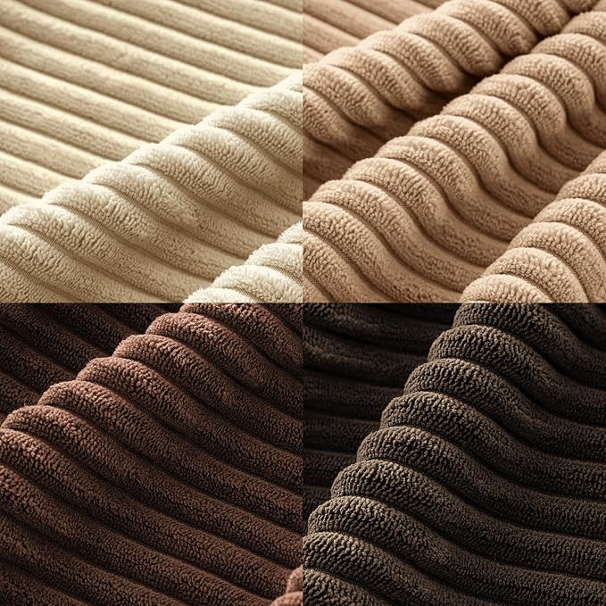 MIULEE Fall Corduroy Decorative Throw Pillow Covers Dark Brown 18x18 | Set of 4 - Image 6