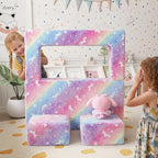 MeMoreCool Glow in the Dark Kids Couch – Modular Fold-Out Toddler Sofa | - Image 2