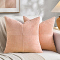 Fancy Homi 2 Packs Peach Decorative Throw Pillow Covers 22x22 Inch by Fancy+Homi