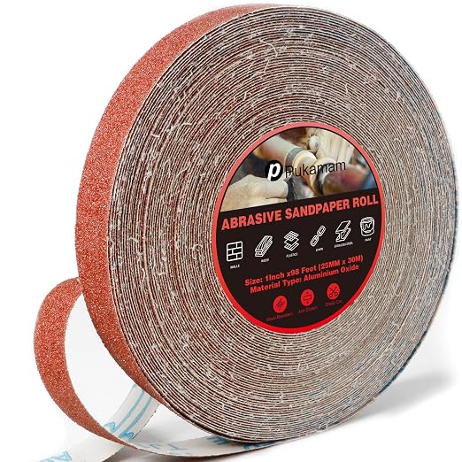 Emery Cloth Roll, 40 Grit Sandpaper Roll, Wet and Dry Emory Cloths by Pukamam