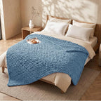 L'AGRATY Chunky Knit Throw Blanket - Image 9