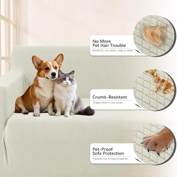 Arfntevss Stretch Sectional Couch Covers L Shaped Corner Sectional Sofa Cover - Image 3