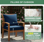 Summsun Outdoor Chair Cushions, Faux Linen Backrest and Deep Seat Cushion Set - Image 6