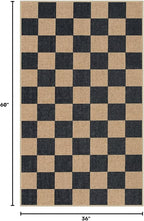 Lahome Colette Checkered Easy Jute Carpet, 3x5 Outdoor Patio Rug Washable Rugs - Image 2