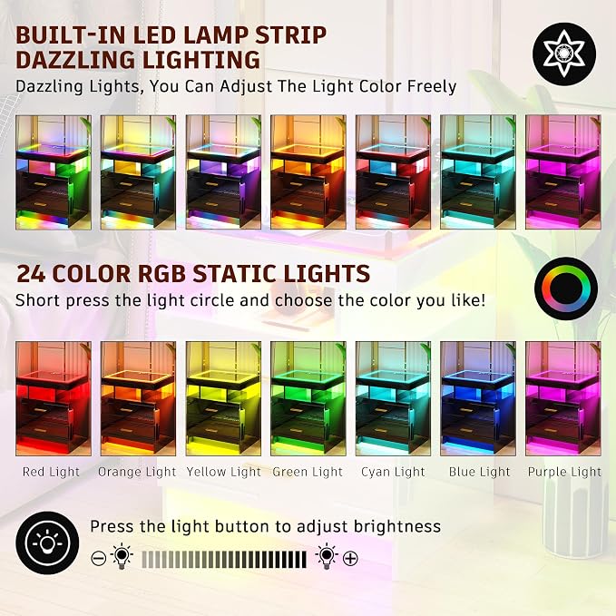 WOOVIVS Nightstand Set of 2 - Image 6