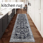 Yamaziot 2x8 Washable Hallway Runner Rug Non Slip Floral Carpet, Stain Resistant - Image 8