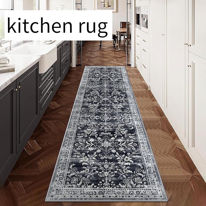 Yamaziot 2x8 Washable Hallway Runner Rug Non Slip Floral Carpet, Stain Resistant - Image 8