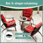 Outdoor Chair Cushions Set of 2, High Back Soft Seat Pad - Image 7