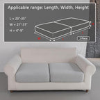 OHSIO Couch Cushion Covers for Sectional Sofa, Stretch Soft Sofa Slipcovers - Image 2