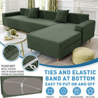 ZNSAYOTX Sectional Couch Covers, Stretch Jacquard Slipcovers - Image 3