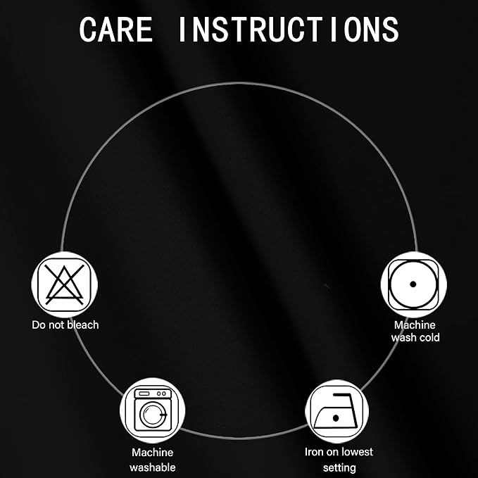 Black Thermal Blackout Curtains/42 x 84 Inch/Set of 2 Panels Room Darkening - Image 4