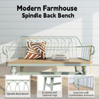 DIBRATY Entryway Bench, Spindle Back Wooden Dinning Bench, Farmhouse Foyer Bench - Image 6