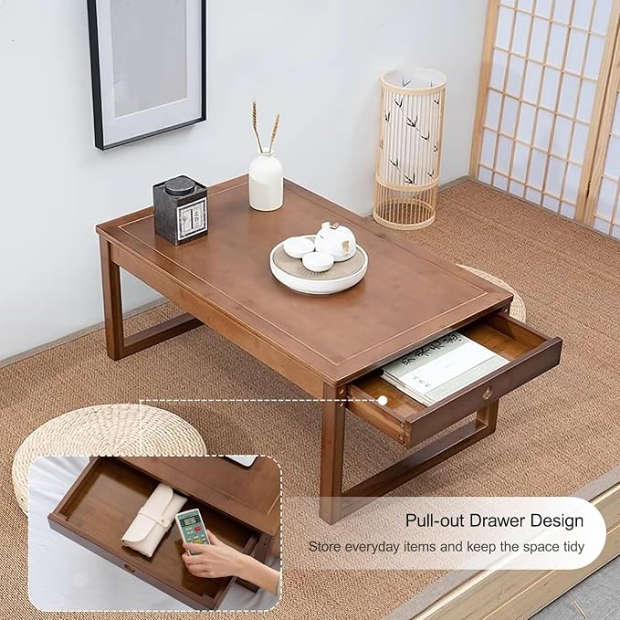 Japanese Bamboo Low Floor Table Altar Table - Image 4