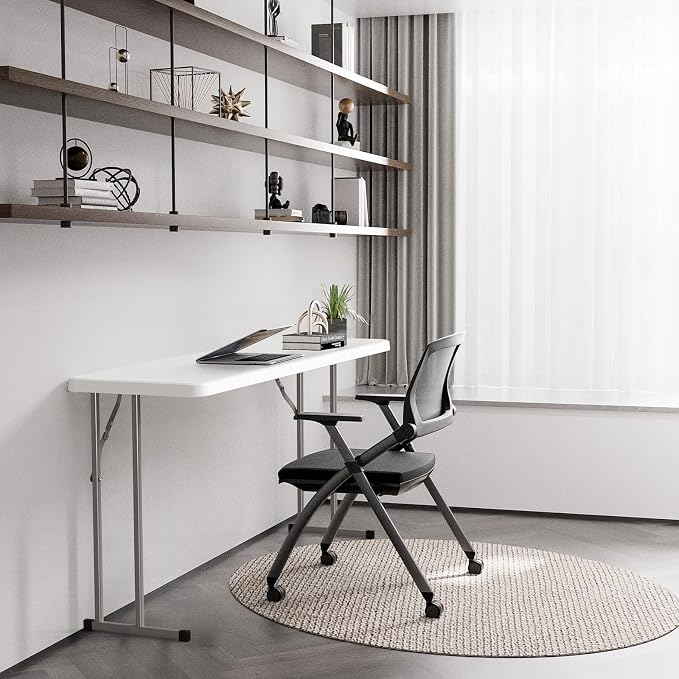 VINGLI 5 FT Narrow Folding Table, Home Work - Image 6