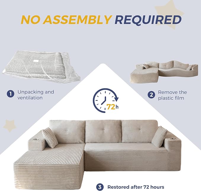 MAXYOYO 104" Modular Sectional Couch - Image 6