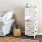 Household Essentials Coastal Oak and Iron 8-Drawer Dresser Tower - Image 2
