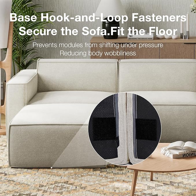 Novilla 109" Modular Sectional Sofa, No Assembly Cloud Sectional Couch - Image 4