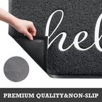 Black Door Mat Welcome Mats Outdoor Indoor Doormat - Image 4