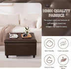 Weture 30 Inch Large Square Storage Ottoman Coffee Table, Oversized Square - Image 6