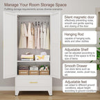 erosoei 71" H Metal Armoire Wardrobe Closet - Image 6