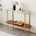 LumFurn Oval Glass Console Table by LumFurn