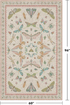 Washable 5x8 Light Pink Rug for Bedroom - Image 2