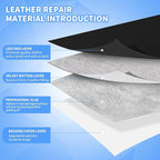 Kangshoon Leather Repair Patches, 35X158 Inch Self-Adhesive Leather Repair Tape - Image 2