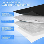 Kangshoon Leather Repair Patches, Self-Adhesive Leather Repair Tape, Stretch - Image 3