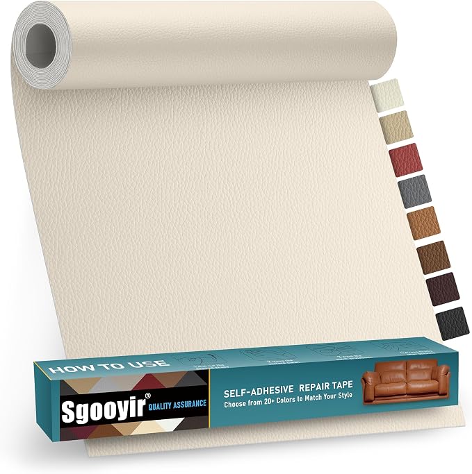 Leather Repair Patch Tape Kit, Vinyl Leather Repair Kit by Sgooyir