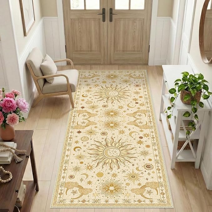 Vacuum-Friendly, 2x6 Washable Area Rug by meejou