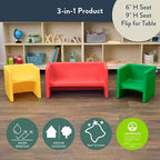 Children's Factory Adapta-Bench, CF910-028 Red, Kids Flexible Seating, - Image 4