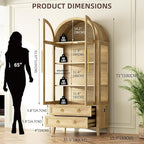 Vlsrka 71" Arched Curio Cabinet - Image 2