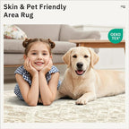 Soalmost 4x6 Area Rug for Living Room, Washable Rugs Non-Slip, Thin Foldable - Image 8