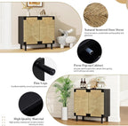 31.5" Accent Storage Cabinets, Modern Boho Sideboard - Image 4