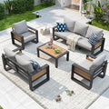 Aoxun Aluminum Patio Furniture Set, 5 Piece Luxury Outdoor Sectional by Aoxun