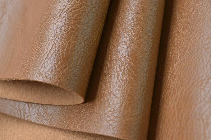 Wento Thick 3 Yard Faux Leather Fabric Soft Skin Grain PU Leather - Image 2