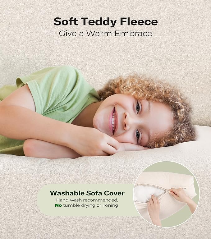 Welzona Loveseat, Comfy Teddy Love Seat - Image 4