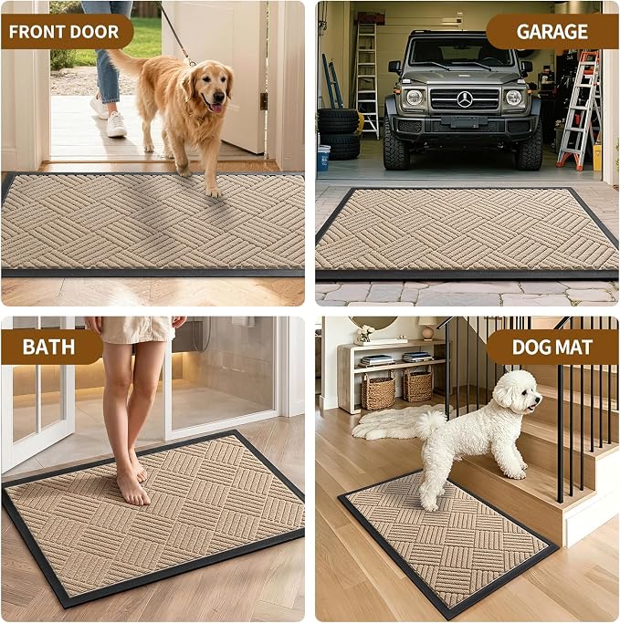 Front Door Mat, Heavy Duty Waterproof Doormat 73"x46", Stain Fade Resistant - Image 8