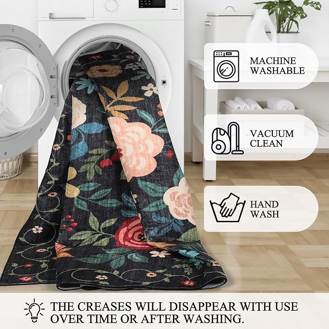 DUKINO 3x12 Washable Runner Rug, Long Hallway Runner Rug Non Slip, Low Pile - Image 5