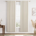 100% Blackout Linen Curtains 78 Inch Length 2 Panels Set by Guken