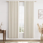 100% Blackout Linen Curtains 78 Inch Length 2 Panels Set by Guken