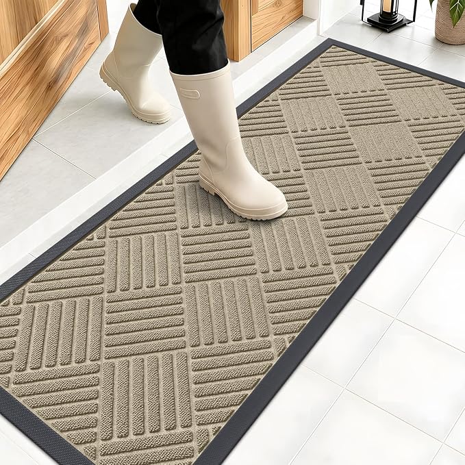 OLANLY Front Door Mat Outside Entrance 47x17, Waterproof Heavy-Duty Doormat | by OLANLY