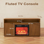 4-Piece Fluted Living Room Set Includes 31.5" Fluted Lift Top Coffee Table - Image 3