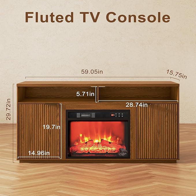 4-Piece Fluted Living Room Set Includes 31.5" Fluted Lift Top Coffee Table - Image 3
